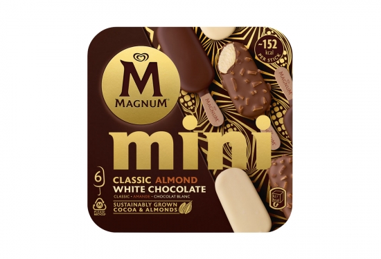 Assortiment 6 mini-Magnum classic, amandes et blanc