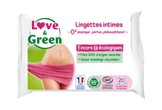 20 lingettes intimes hypoallergéniques