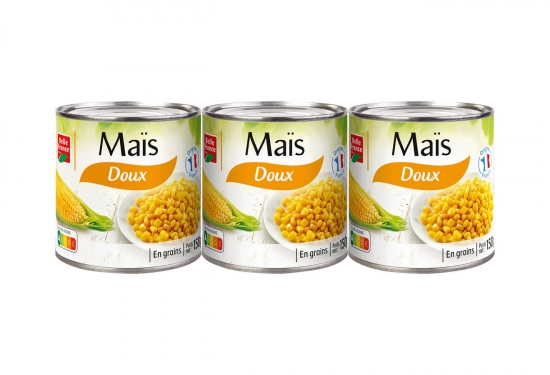 3 x 1/4 Maïs doux au naturel