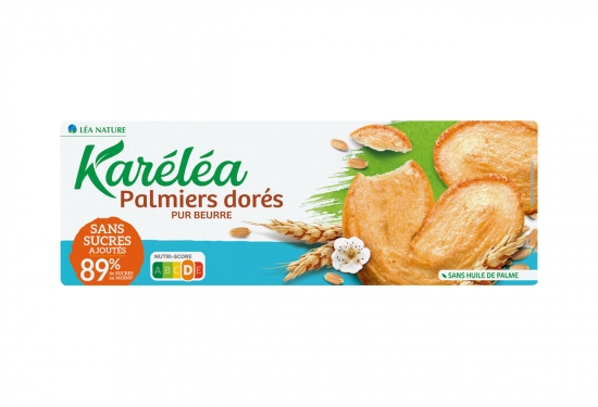 Palmiers dorés sans sucres ajoutés