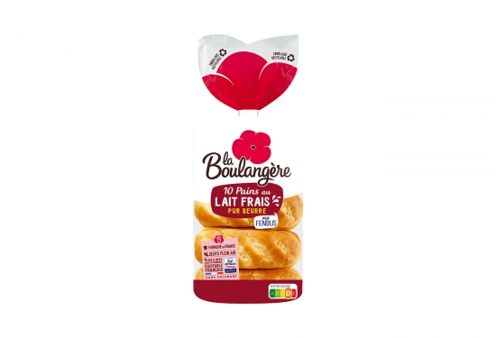 10 pains au lait déjà fendus au beurre AOP
