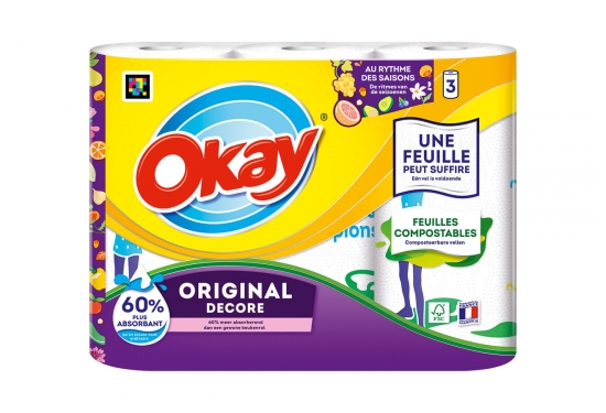 3 rouleaux d'essuie-tout décoré