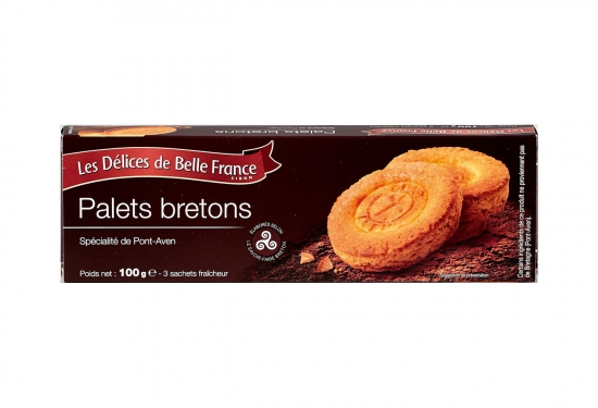 Lot de 3 paquets de palets bretons spécialité de Pont- Aven 3 sachets fraîcheur