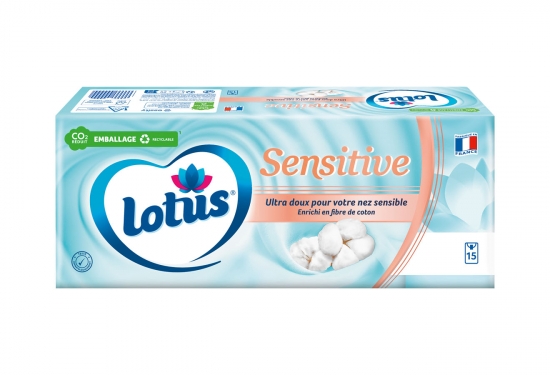 15 étuis de 9 mouchoirs Sensitive