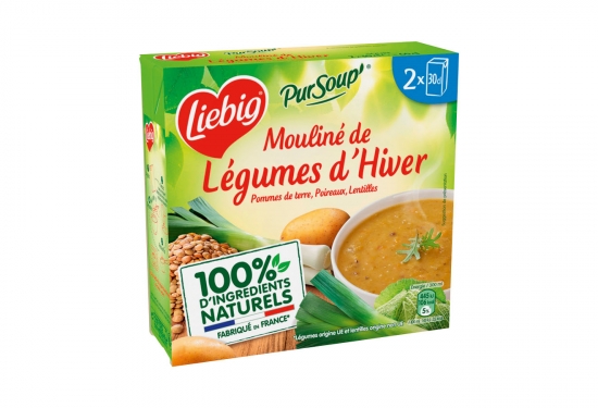 Soupe Mouliné de légumes d'hiver Pommes de terre, poireaux, lentilles