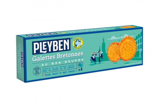 Lot de 2 paquets de galettes Pleyben pur beurre