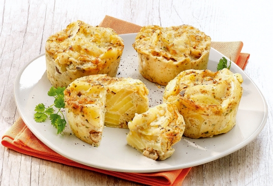 4 Mini-gratins pommes de terre aux cèpes et bolets