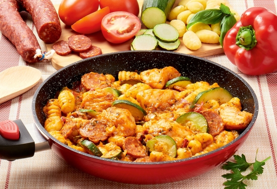 Poêlée gnocchis, poulet et chorizo