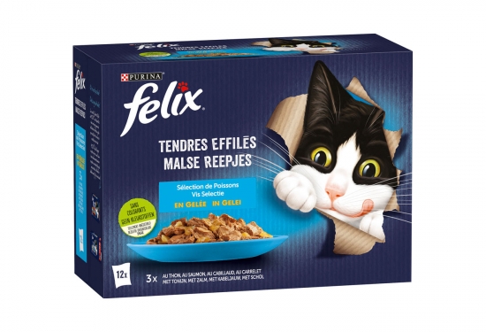 Félix "Tendres Effilés sélection de poissons en gelée"