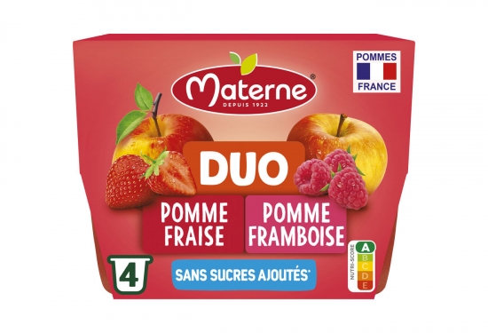 2 pomme fraise, 2 pomme framboise