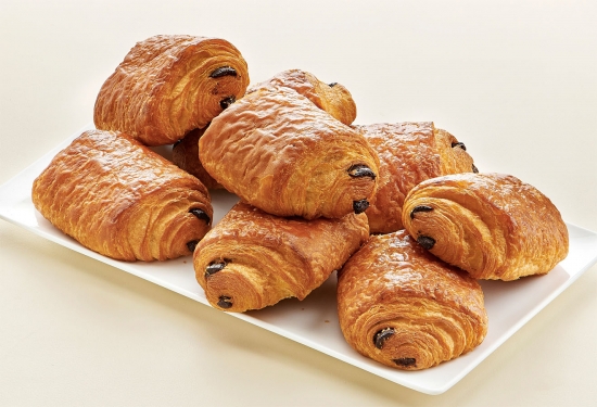 20 Pains au chocolat, cuits, pur beurre