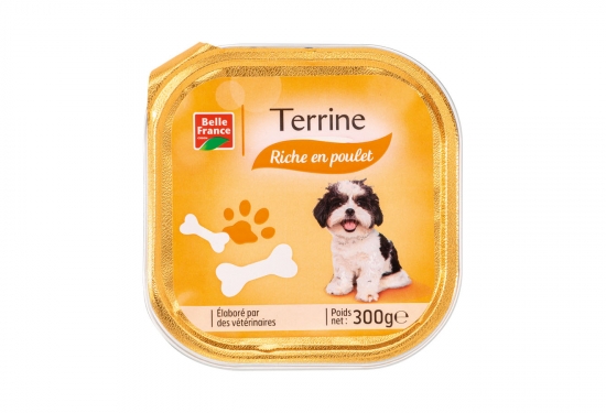 Lot de 3 barquettes de terrine pour chien