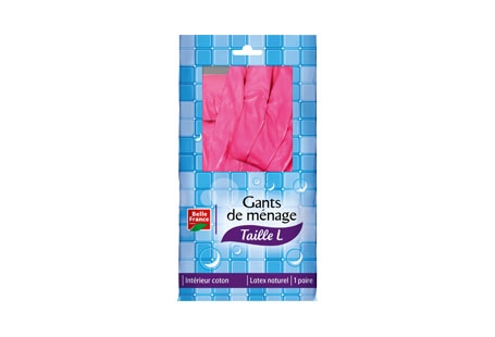 1 paire de gants de ménage rose