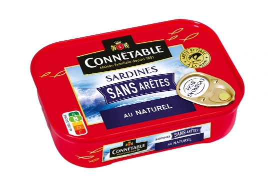 Sardines sans arêtes au naturel