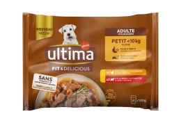 Ultima 4 repas en sauce pour petits chiens <10kg