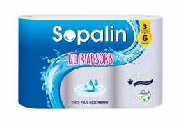 3 maxi rouleaux d'essuie-tout blanc Ultr'Absorb