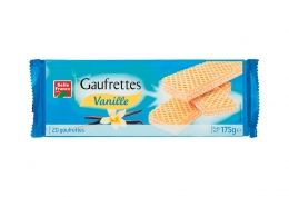 Lot de 3 paquets de gaufrettes double fourrage vanille