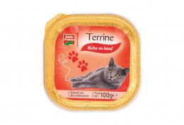 Lot de 12 barquettes terrine avec morceaux pour chat