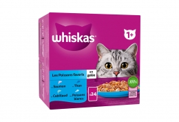 Whiskas "Les poissons favoris" en gelée chat adulte