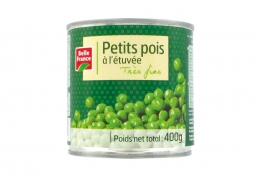 1/2 Petits pois très fins étuvés