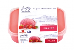 Bac de sorbet fraise