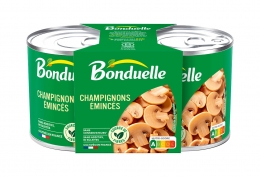 Lot de 2 boîtes 1/4 de champignons de Paris émincés