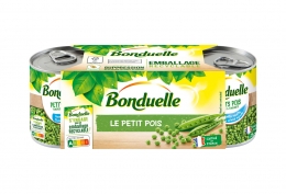 Lot de 3 x 1/4 Petits pois sans arôme ajouté