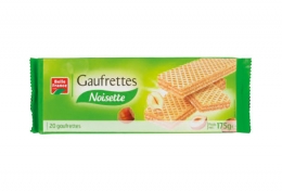 Lot de 3 paquets de gaufrettes double fourrage noisette