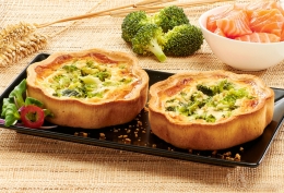2 Tartes au saumon et aux brocolis