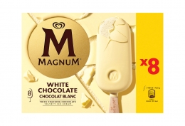 8 Magnum vanille chocolat blanc