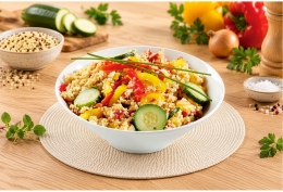 Poêlée cuisinée légumes gourmands, céréales et quinoa