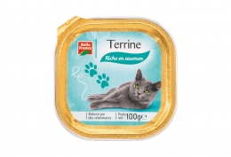 Lot de 12 barquettes terrine avec morceaux pour chat