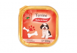 Lot de 6 barquettes terrine avec morceaux pour chien