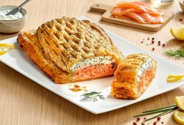 Feuilleté saumon sauce aneth