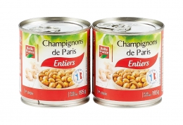 2 x 1/4 Champignons de Paris entiers 1er choix