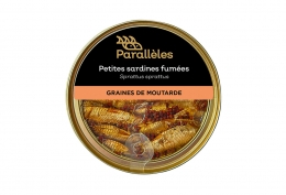 Petites sardines fumées de Riga MSC huile de colza et graines de moutarde