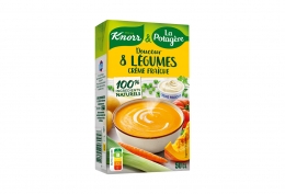 Soupe douceur de 8 légumes à la crème fraîche