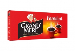 Lot de 4 paquets de café moulu robusta Familial Grand'Mère 250g