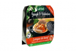 Langue de boeuf sauce tomates cuisinées et ses coquillettes