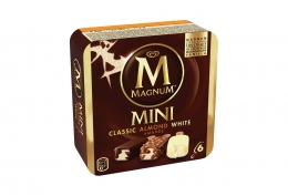 Assortiment 6 mini-Magnum classic, amandes et blanc