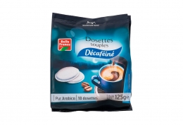Lot de 2 paquets de 18 dosettes souples décaféiné pur arabica