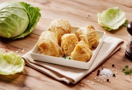 4 Choux farcis, cuits