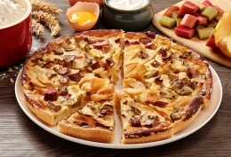 Tarte normande pomme/rhubarbe