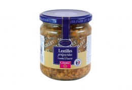 Lentilles préparées aux carottes et laurier