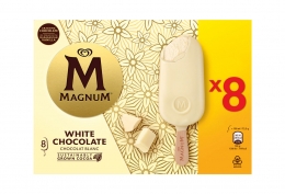 8 Magnum vanille chocolat blanc