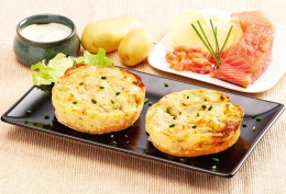 Gratin aux 2 saumons et son écrasé de pommes de terre