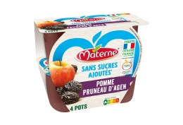 Compote pomme pruneaux ssa Materne 4 x 100g