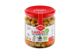 Flageolets cuisinés aux carottes et à l'ail