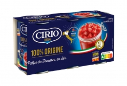 Pulpe de tomates en dés tomates 100% italiennes