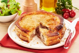 Tourte à la viande et au Monbazillac
